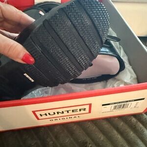 Hunter Black Glossy Rain Boot